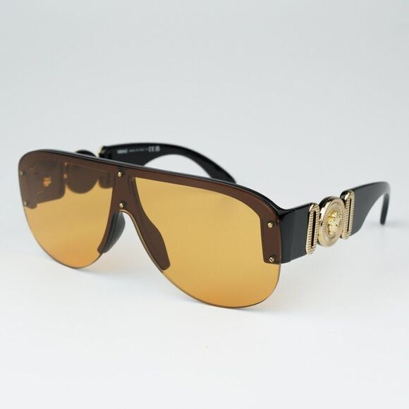NEW Versace VE4391 GB1/7 Black Orange Shield Unisex Sunglasses main image 10